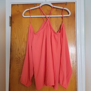 Long sleeve coral top